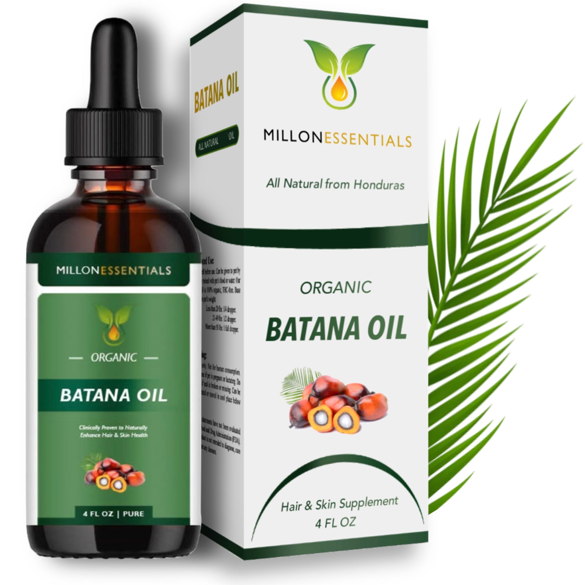 Batana Oil for Hair Growth: 100% Batana Oil from Honduras as Hair Mask,  Scalp and Hair Oil. Repairs Damaged Hair & Skin, Reduces Hair Loss 4oz (4oz